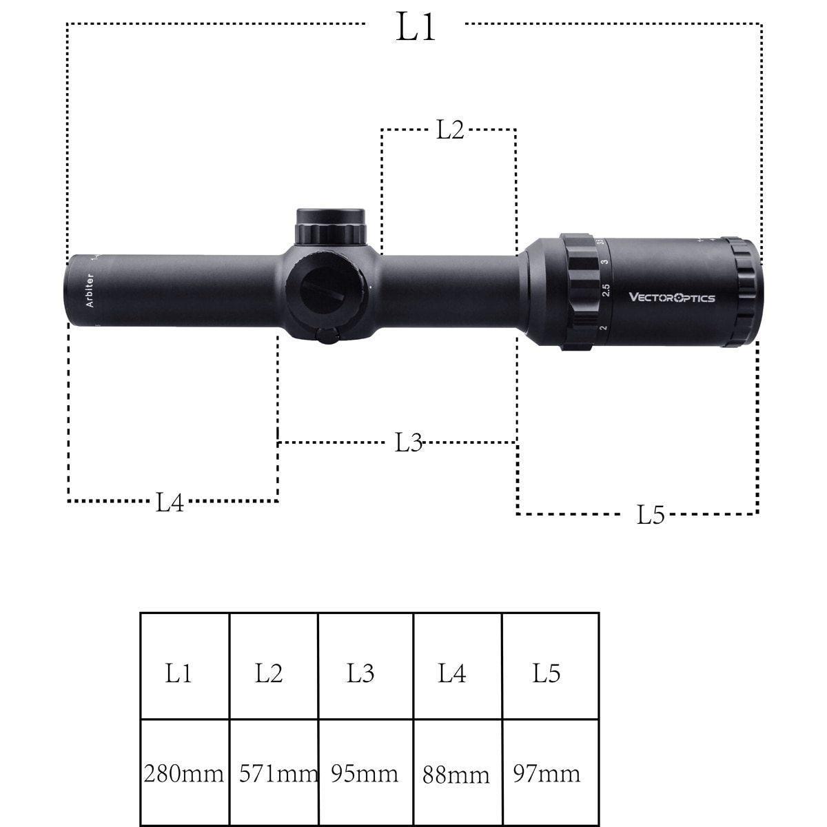 Optics Arbiter 1-4x24 Hunting Riflescope Long Eye Relief Illuminated - VirtuousWares:Global