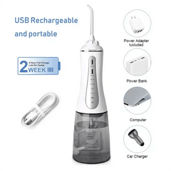 Oral Irrigator Dental Water Flosser 5Modes Portable Dental Water Jet 350ML - VirtuousWares:Global