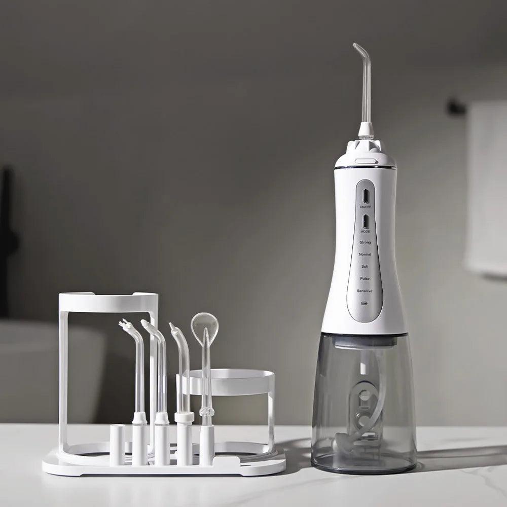 Oral Irrigator Dental Water Flosser 5Modes Portable Dental Water Jet 350ML - VirtuousWares:Global