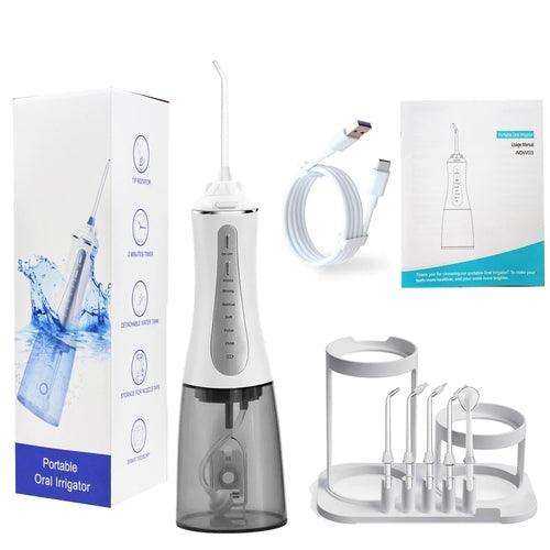 Oral Irrigator Dental Water Flosser 5Modes Portable Dental Water Jet 350ML - VirtuousWares:Global