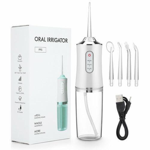 Oral Irrigator Portable Dental Water Jet Flosser USB Charging - VirtuousWares:Global