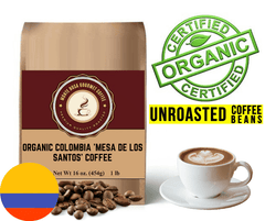 Organic Colombia 'Mesa de los Santos' Coffee - Green/Unroasted - VirtuousWares:Global