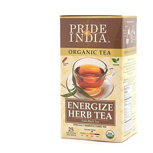 Organic Energize Herb Tulsi Black Tea Bags - Pack of 6 - VirtuousWares:Global