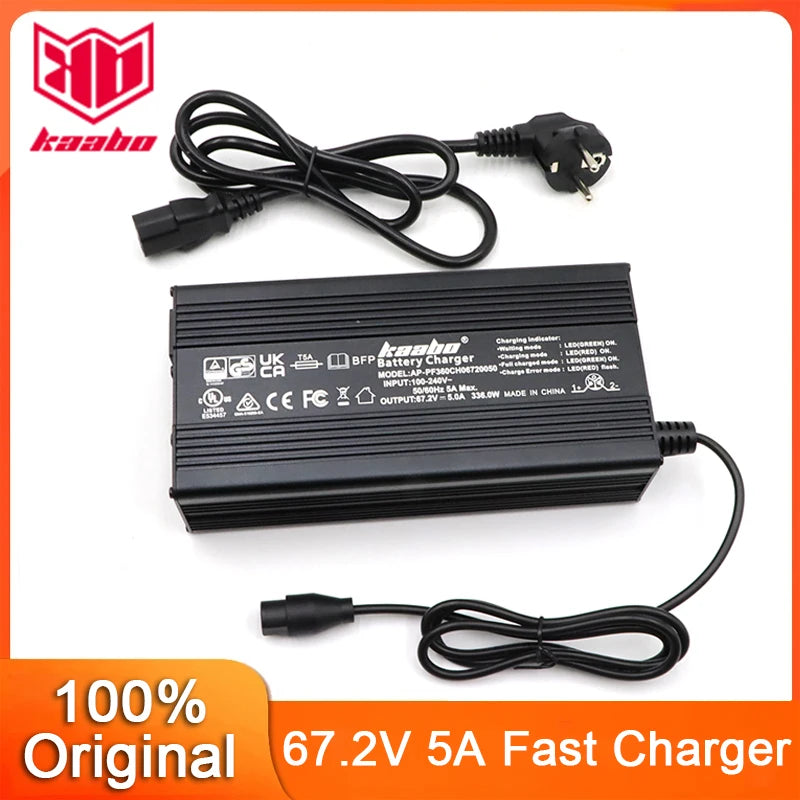 Original 67.2V 5A Fast Charger For Kaabo Mantis King GT Electric - VirtuousWares:Global