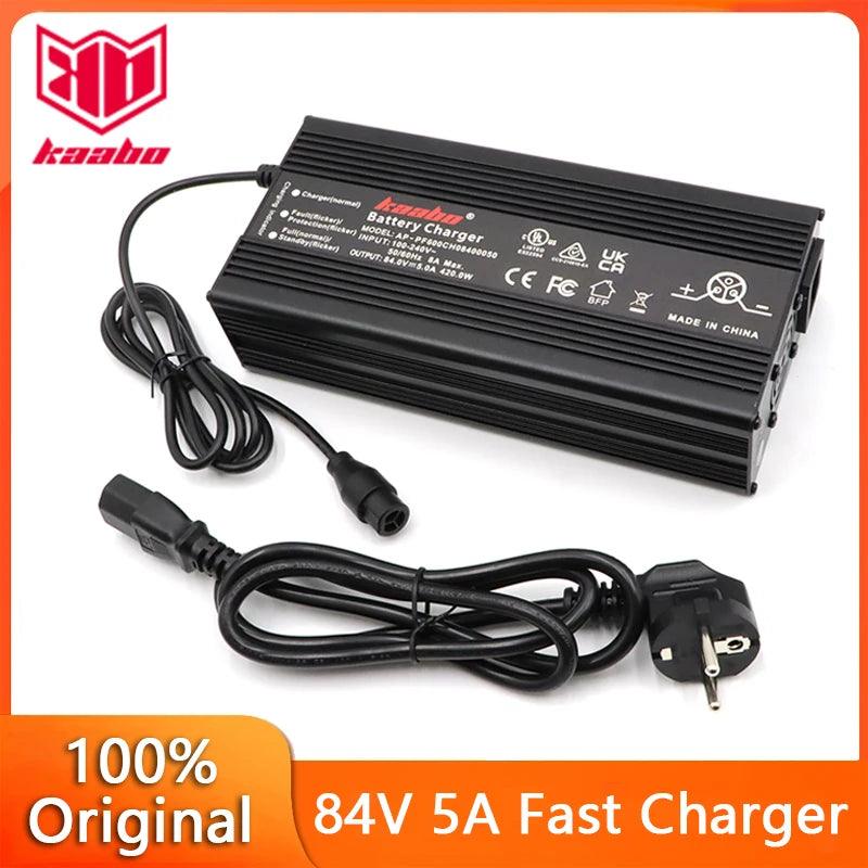 Original 84V 5A Fast Charger For Kaabo Wolf King GTR Electric Scooter - VirtuousWares:Global