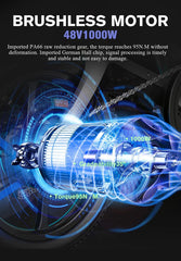 Original Accessories 48V 350W 1000W High Speed Brushless Gear Hub Fat - VirtuousWares:Global