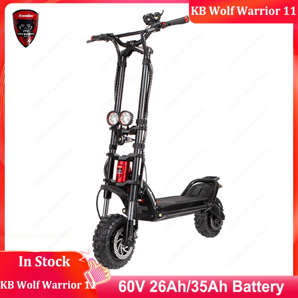 Original Kaabo Wolf Warrior Scooter 11 Scooter 26Ah 60V 35Ah 1200W*2 Dual Motor - VirtuousWares:Global