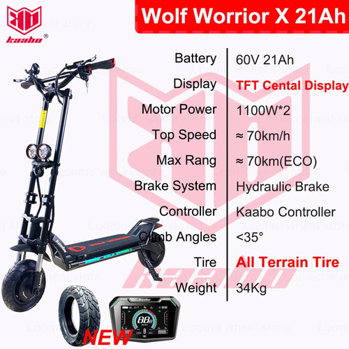 Original Kaabo Wolf Warrior X Scooter 10inch 60V 21Ah 60V 28Ah Battery Top - VirtuousWares:Global