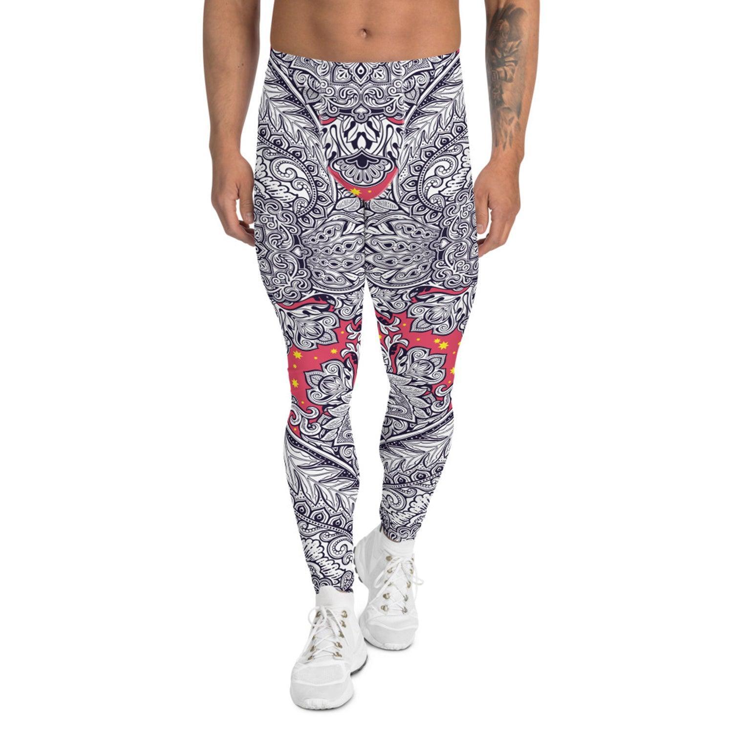 Ornamental Floral Leggings for Men - VirtuousWares:Global