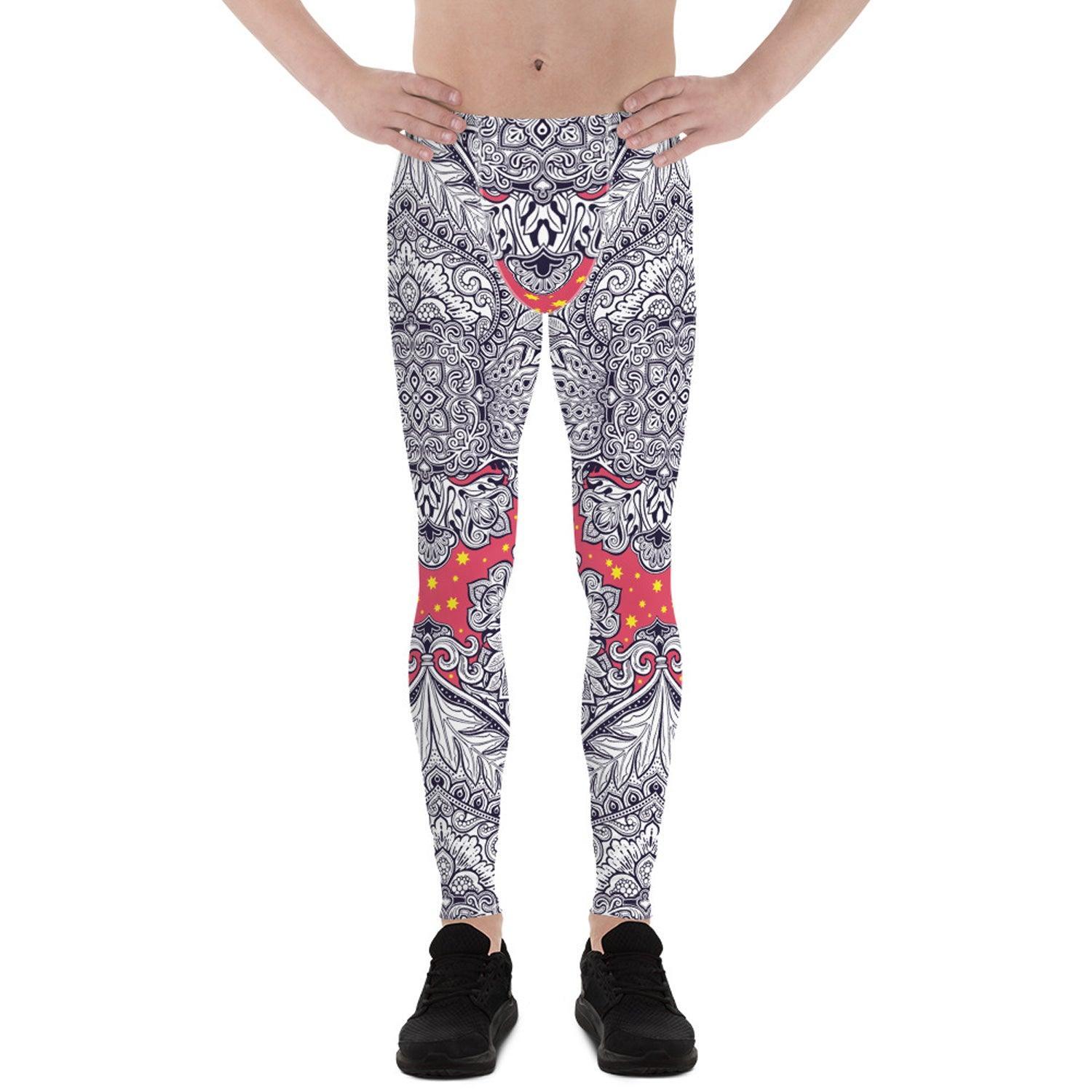Ornamental Floral Leggings for Men - VirtuousWares:Global