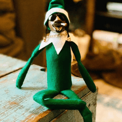 Ornaments Elf Doll Kids Gift Toys Creative Snoop On A Stoop - VirtuousWares:Global