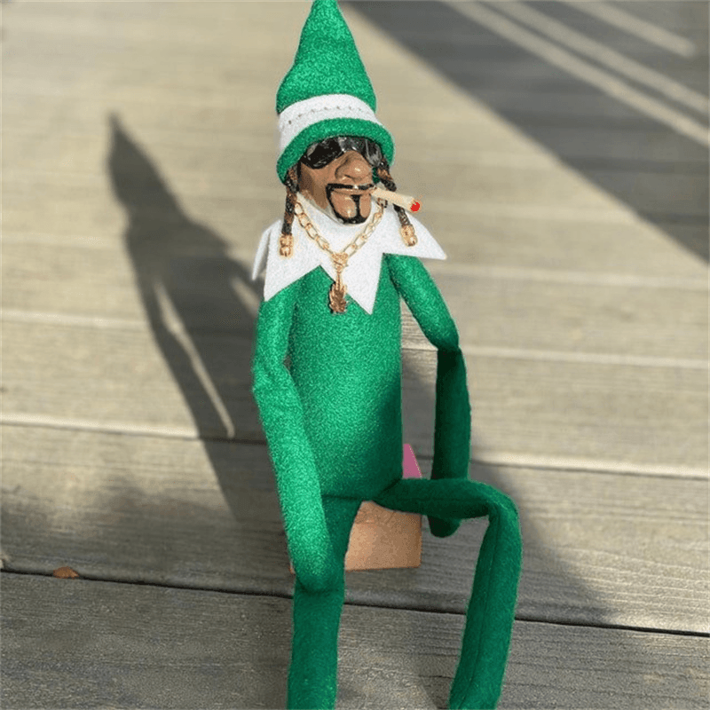 Ornaments Elf Doll Kids Gift Toys Creative Snoop On A Stoop - VirtuousWares:Global