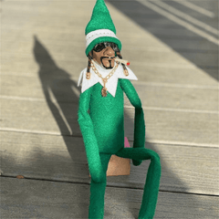 Ornaments Elf Doll Kids Gift Toys Creative Snoop On A Stoop - VirtuousWares:Global