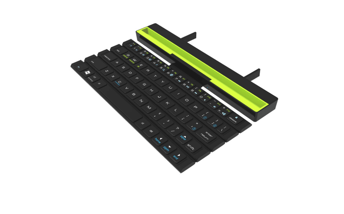 Outdoor Office Portable Folding Wireless Reel Keyboard - VirtuousWares:Global