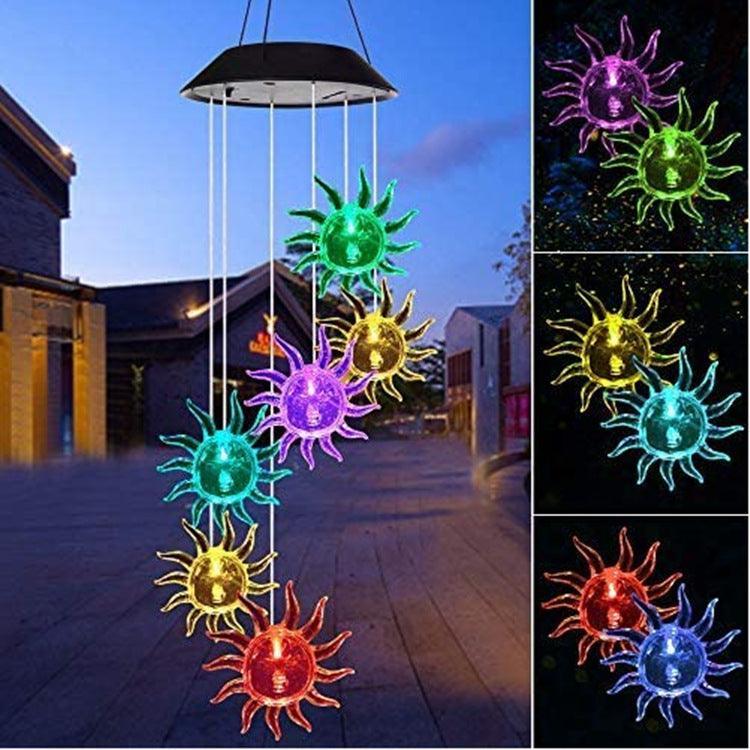 Outdoor Solar Wind Chime Lamp Hummingbird Butterfly Ball - VirtuousWares:Global