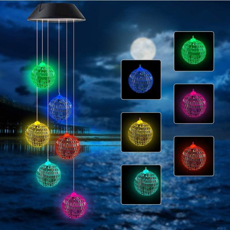 Outdoor Solar Wind Chime Lamp Hummingbird Butterfly Ball - VirtuousWares:Global