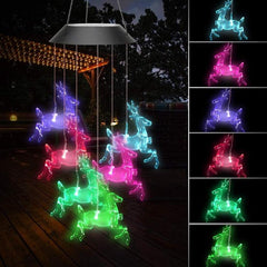 Outdoor Solar Wind Chime Lamp Hummingbird Butterfly Ball - VirtuousWares:Global