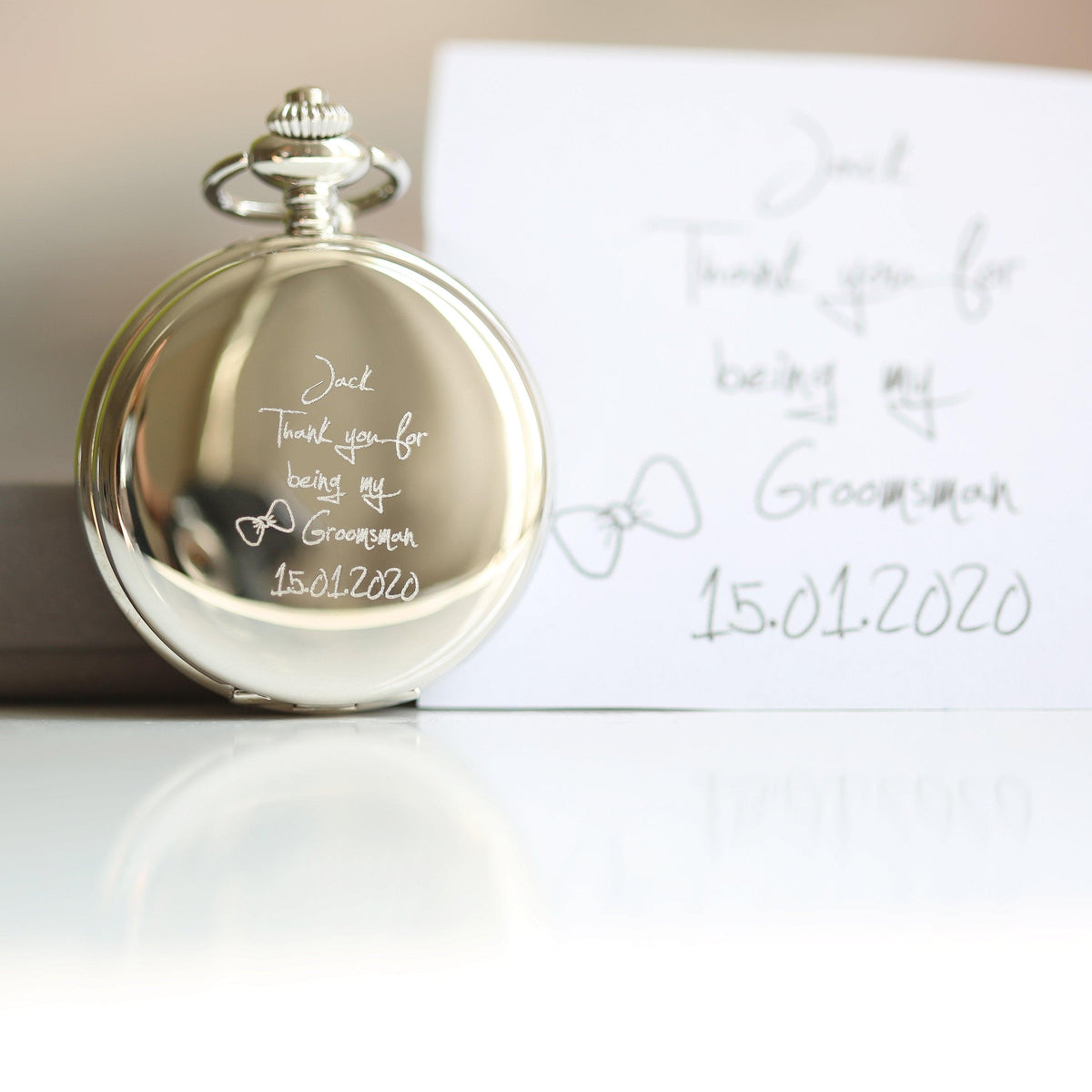 Own Handwriting Dual Opening Pocket Watch - VirtuousWares:Global