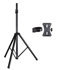 PA Speaker Stands with Mounting Bracket and Tie SS HD 1PK BLK WOB - VirtuousWares:Global