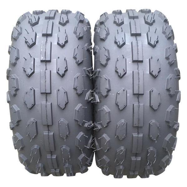Pair of ATV Go Kart Tires 145/70-6 Rated Black rubber - VirtuousWares:Global