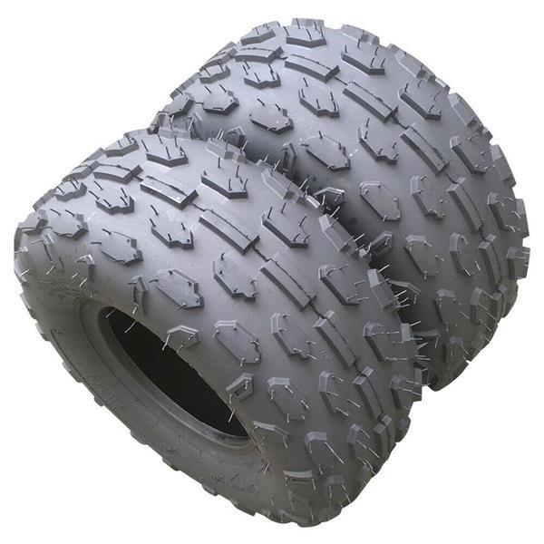 Pair of ATV Go Kart Tires 145/70-6 Rated Black rubber - VirtuousWares:Global