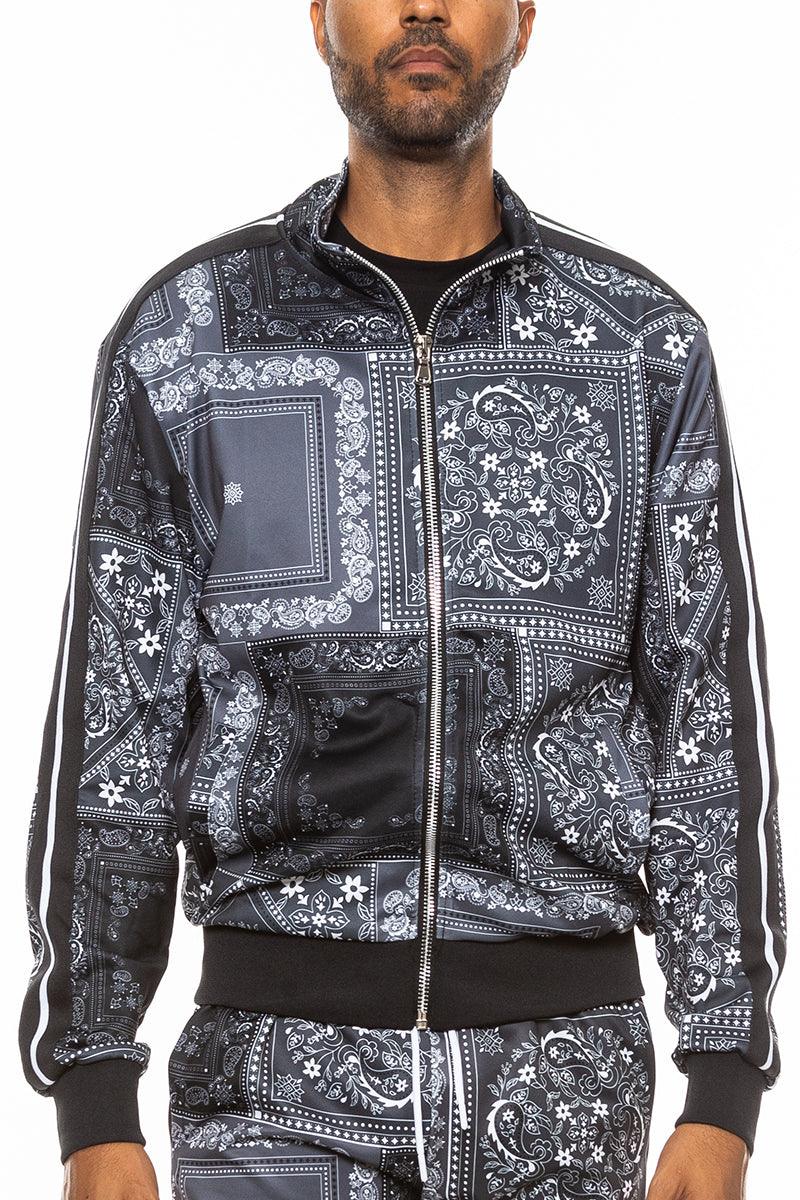 Paisley All Over Print Track Jacket - VirtuousWares:Global