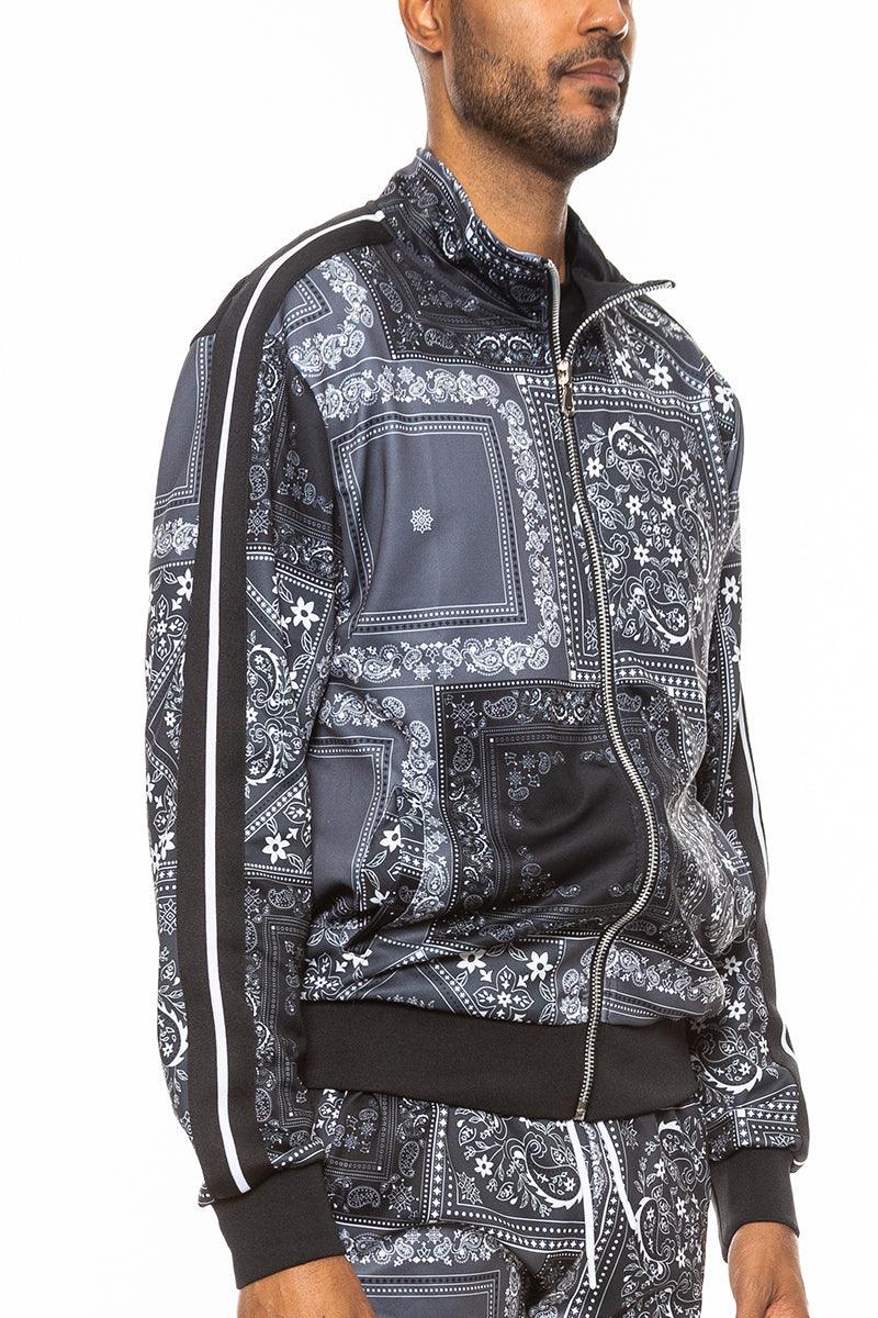 Paisley All Over Print Track Jacket - VirtuousWares:Global