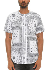 Paisley Print Baseball Sports Jersey - VirtuousWares:Global