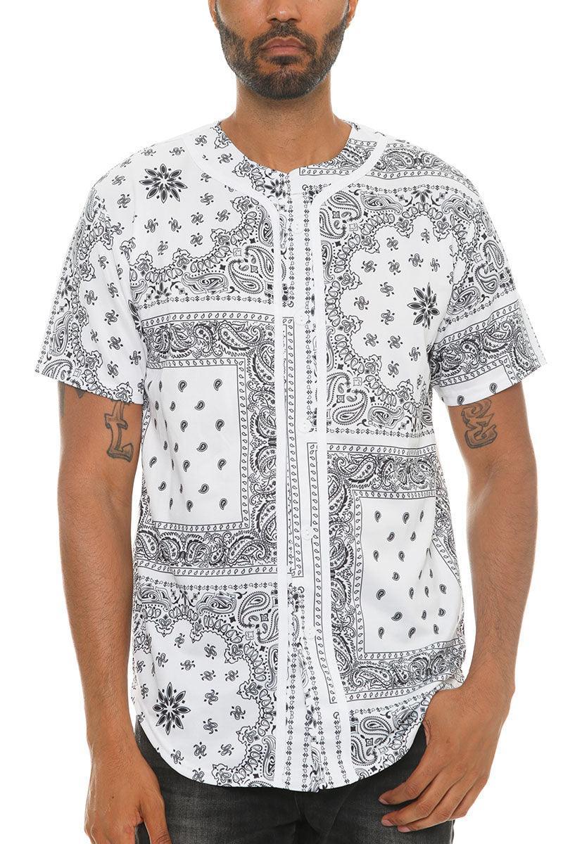 Paisley Print Baseball Sports Jersey - VirtuousWares:Global