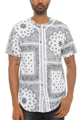 Paisley Print Baseball Sports Jersey - VirtuousWares:Global