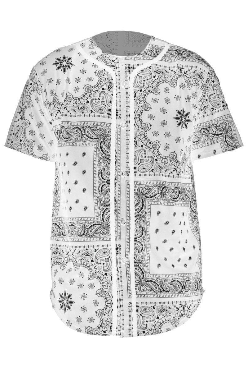 Paisley Print Baseball Sports Jersey - VirtuousWares:Global