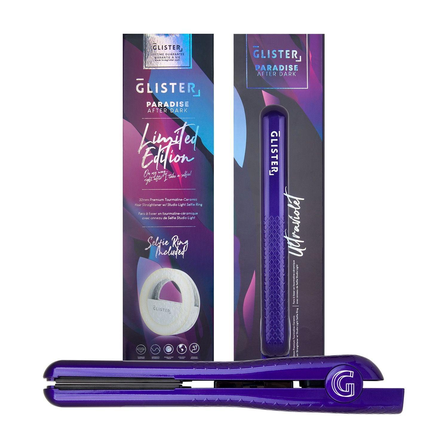 Paradise After Dark Flat Iron (with BONUS Selfie Ring) - Ultraviolet - VirtuousWares:Global