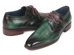 Paul Parkman Men's Green Medallion Toe Derby Shoes (ID#6584-GRN) - VirtuousWares:Global