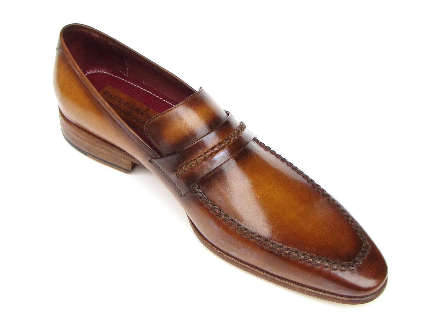 Paul Parkman Men's Loafer Brown Leather Shoes (ID#068-CML) - VirtuousWares:Global