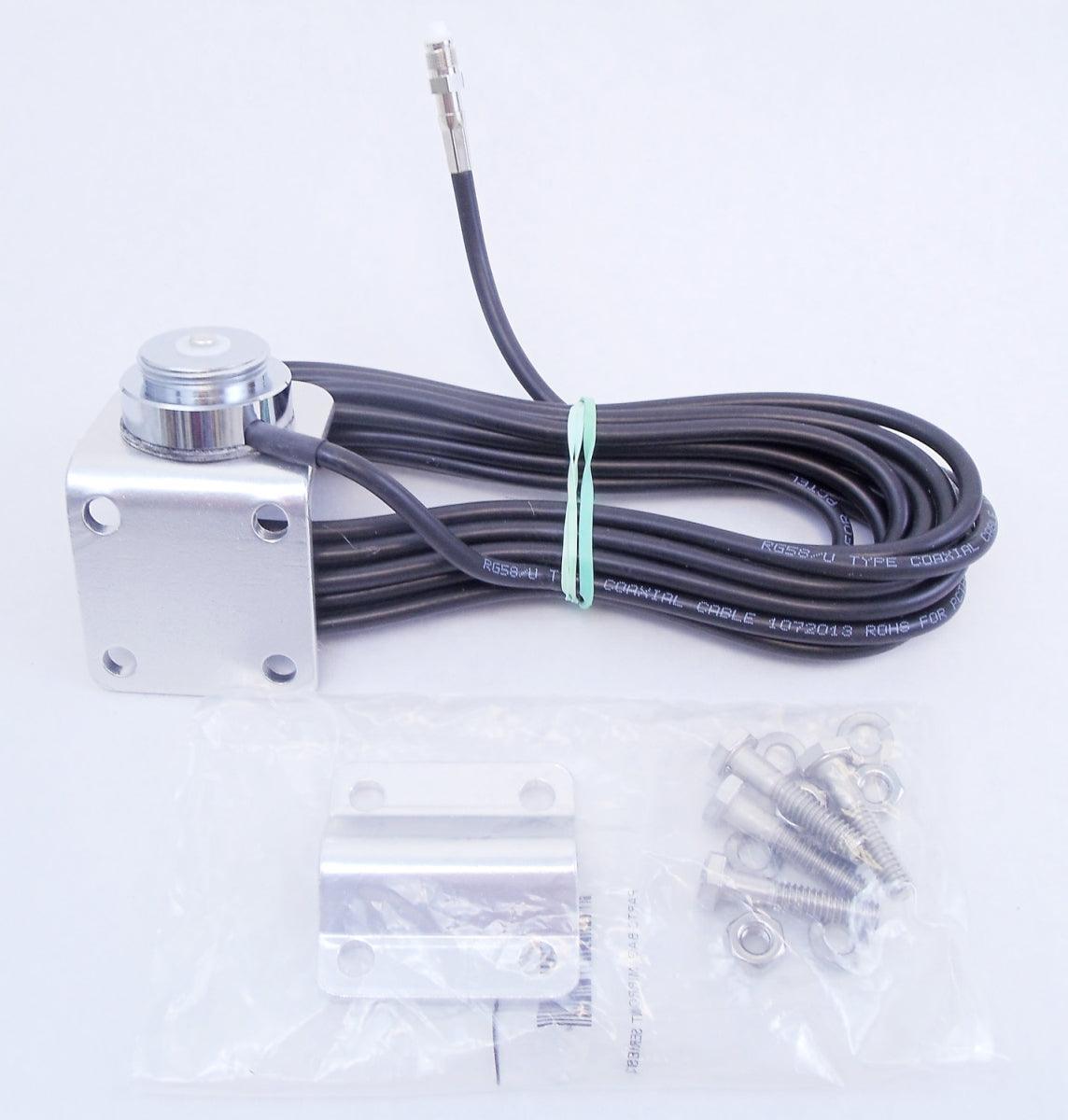 PCTEL & Maxrad MBMFFME 0.75 in. NMO 3-Way Chrome Mirror Mount with 17 - VirtuousWares:Global