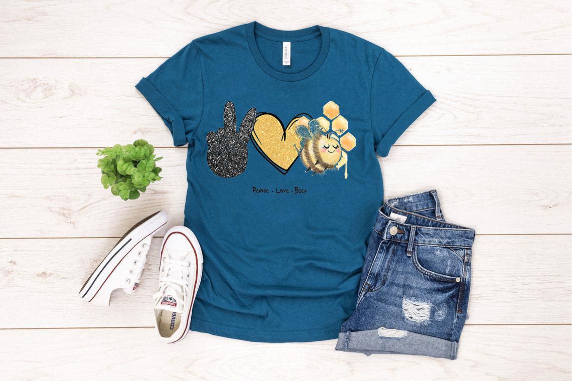 Peace Love Bees Shirt - VirtuousWares:Global