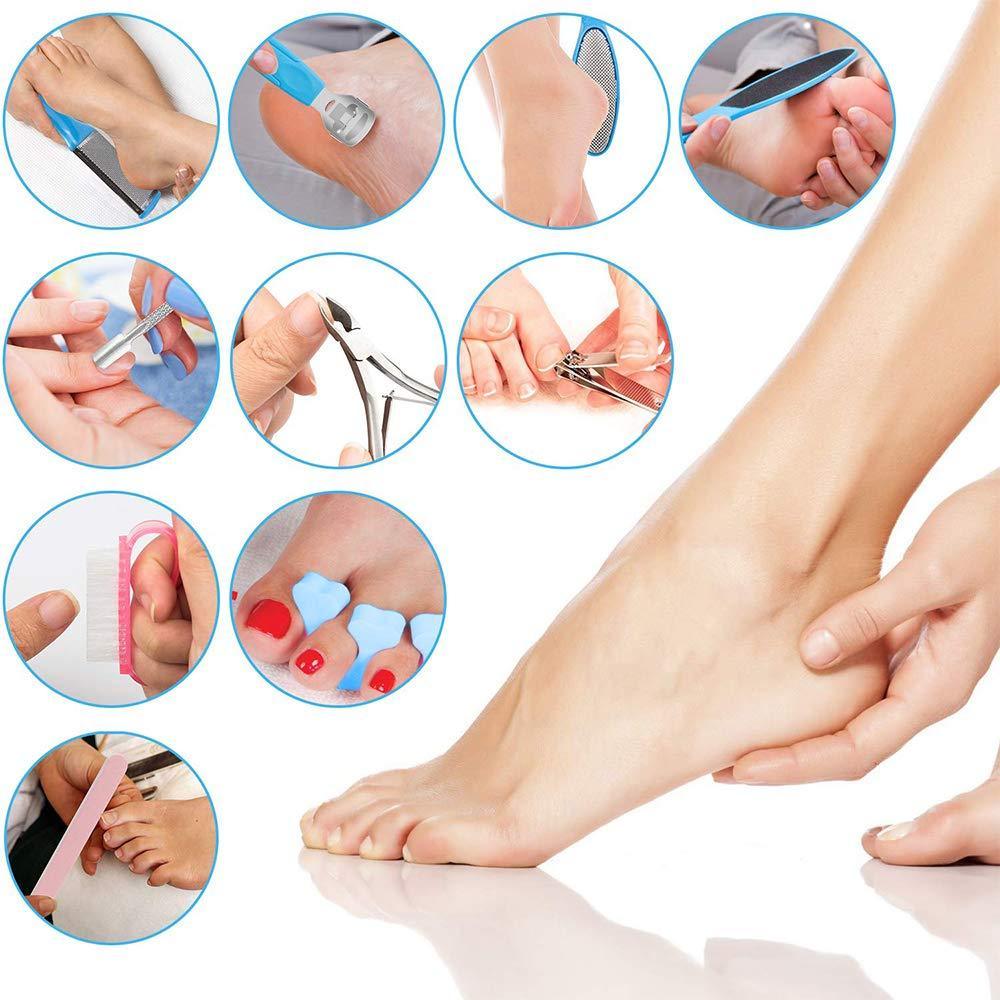 Pedicure Kit 20 in 1 Blue Stainless Steel Professional Pedicure Tools - VirtuousWares:Global