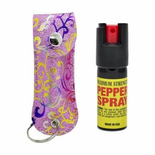 Pepper Spray Tool w/ Leather Pouch Keychain - VirtuousWares:Global