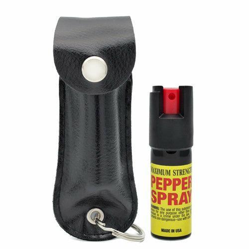 Pepper Spray Tool w/ Leather Pouch Keychain - VirtuousWares:Global
