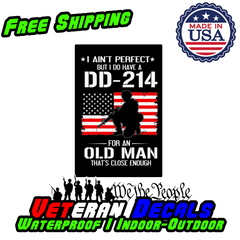 Perfect DD-214 Veteran Military Armed Forces Decal Sticker Car Truck - VirtuousWares:Global