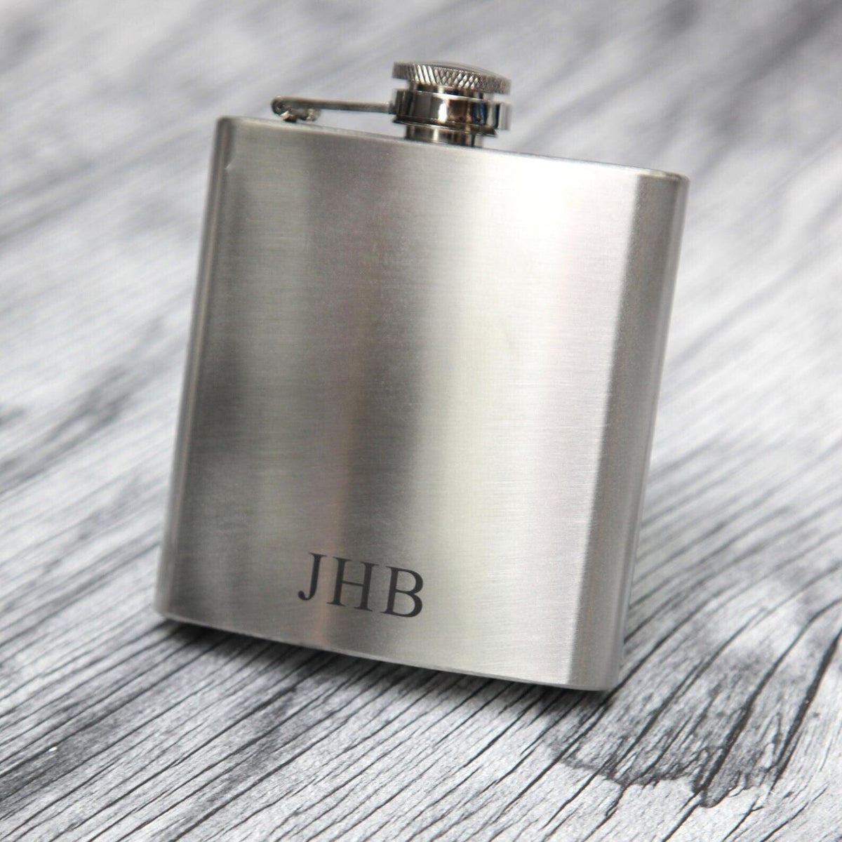 Personalised Initials Engraved Stainless Steel Hip Flask - VirtuousWares:Global