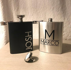Personalized Flask - Personalized Groomsman Flask - 8oz Flask - VirtuousWares:Global