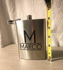 Personalized Flask - Personalized Groomsman Flask - 8oz Flask - VirtuousWares:Global