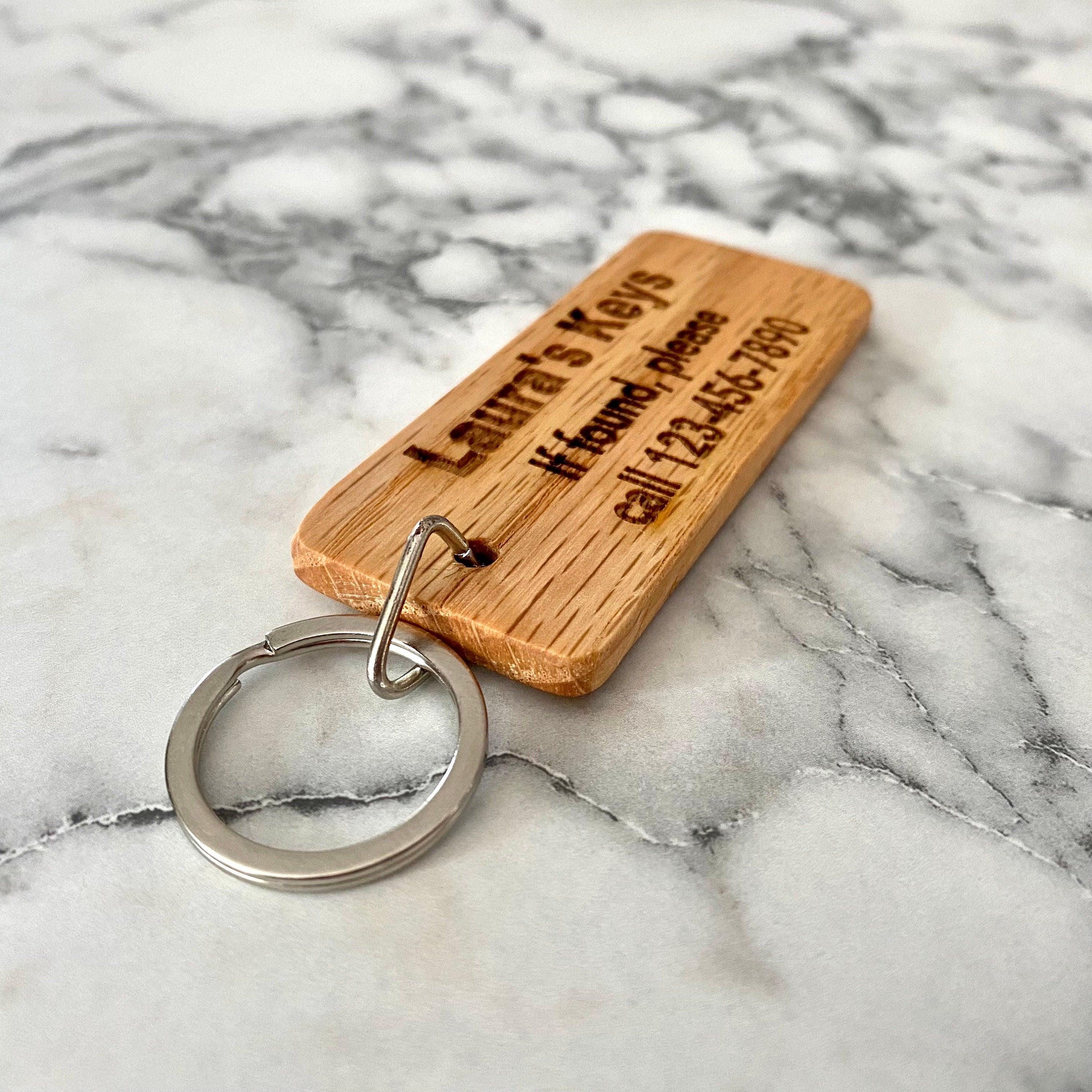 Personalized "Lost Keys" Engraved Wood Keychain - VirtuousWares:Global