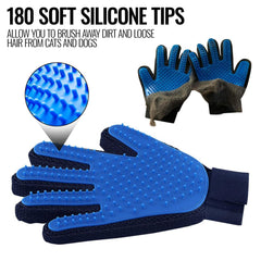 Pet Grooming Gloves Dog Brush Mitts Deshedding Hair Removal Massage - VirtuousWares:Global