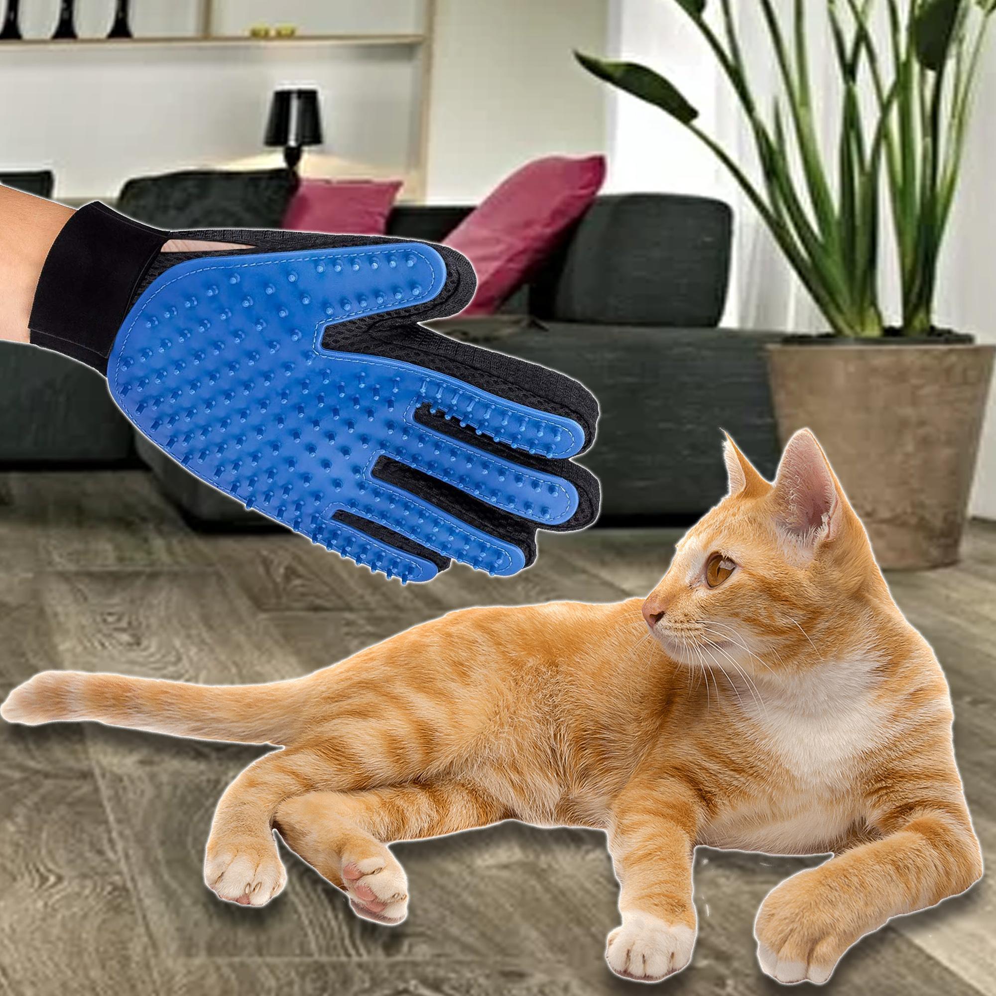 Pet Grooming Gloves Dog Brush Mitts Deshedding Hair Removal Massage - VirtuousWares:Global