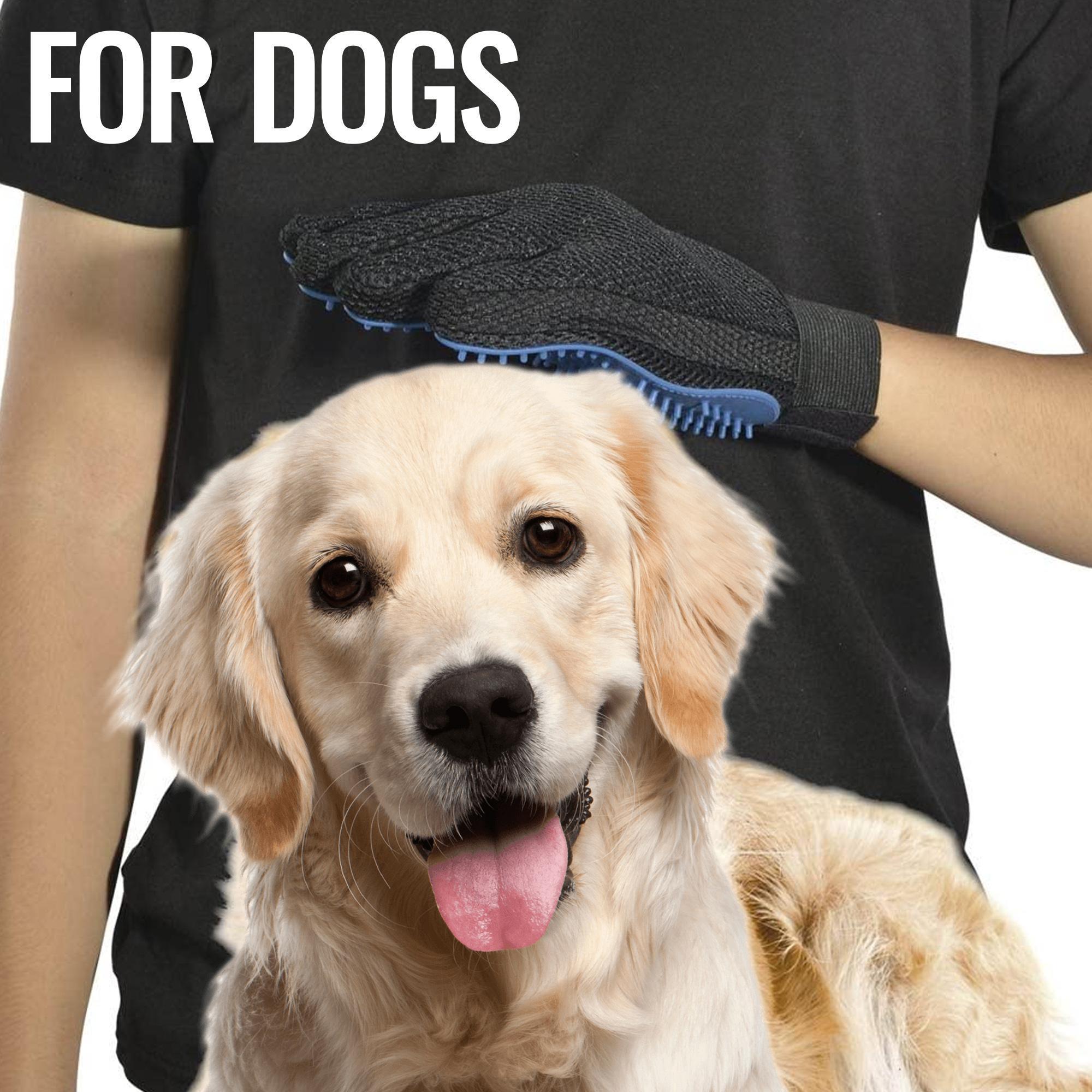 Pet Grooming Gloves Dog Brush Mitts Deshedding Hair Removal Massage - VirtuousWares:Global