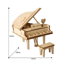 Piano Toys 3D Wooden Puzzle for Children - VirtuousWares:Global