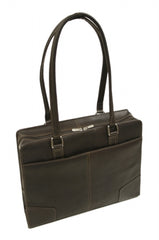 Piel 2770-CHC Chocolate Hardside Shoulder Tote - VirtuousWares:Global