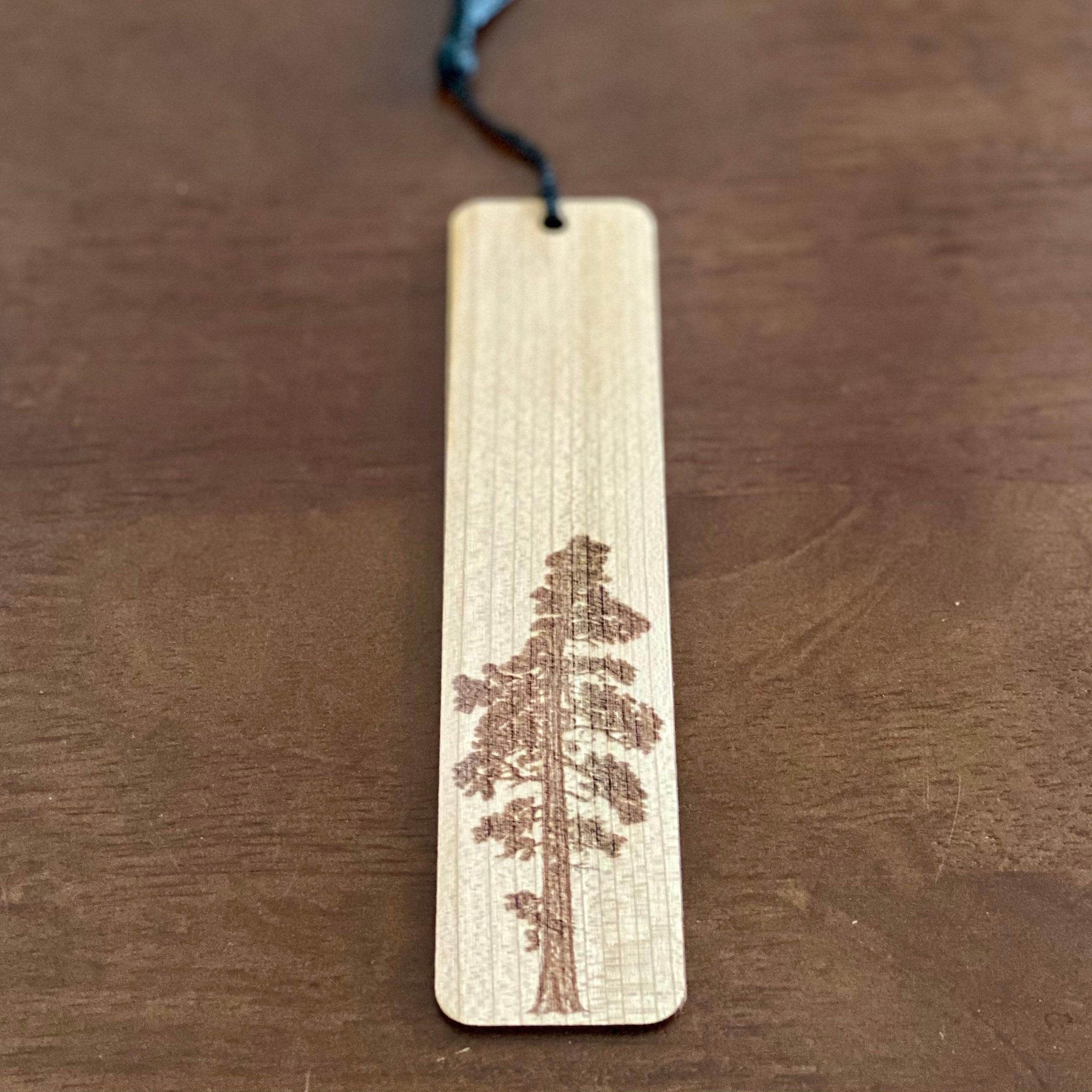 Pine Tree Engraved Wood Bookmark - VirtuousWares:Global